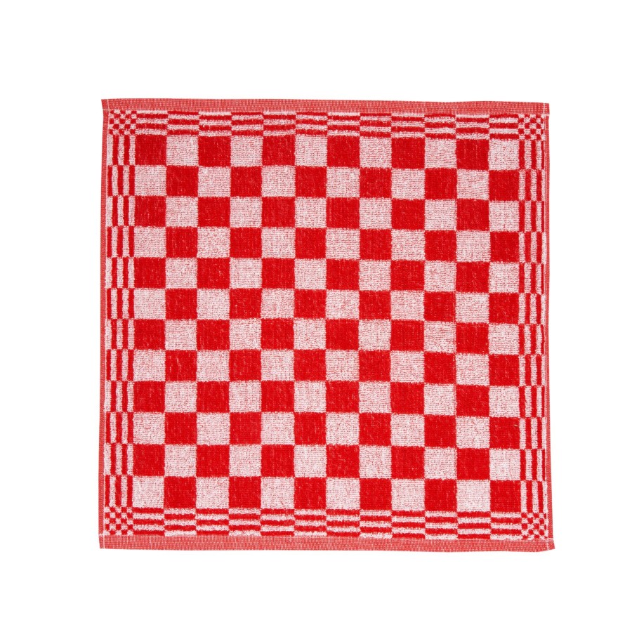 Keukendoek chess red