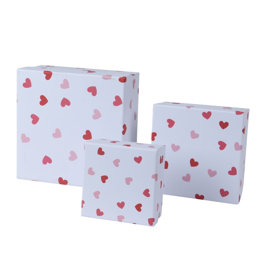 Giftbox Papier Set Van 3 Wit Rood