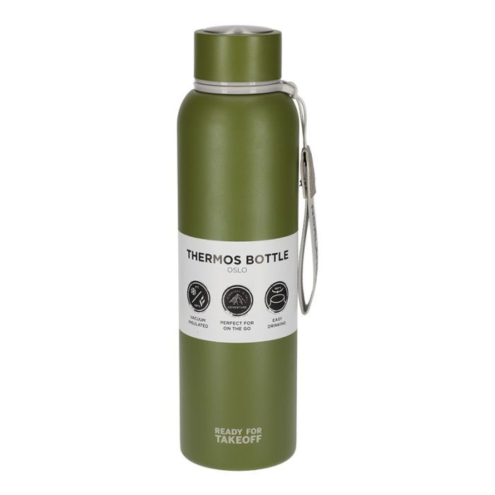 Norlander Thermosfles Oslo - 800 ML - RVS fles - tot 120 graden - Groen