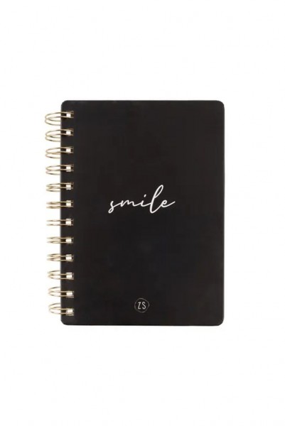 Zusss Notitieboekje smile zwart 10,5x14,8cm
