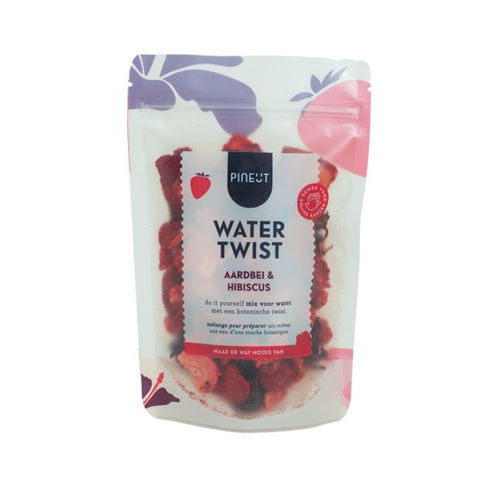 Pineut Watertwist pouchbag aardbei hibiscus bio