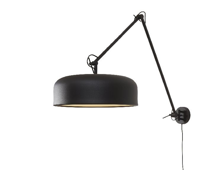 It's About Romi Wandlamp Ijzer Marseille H80Cm/L.70-130Cm Zwart